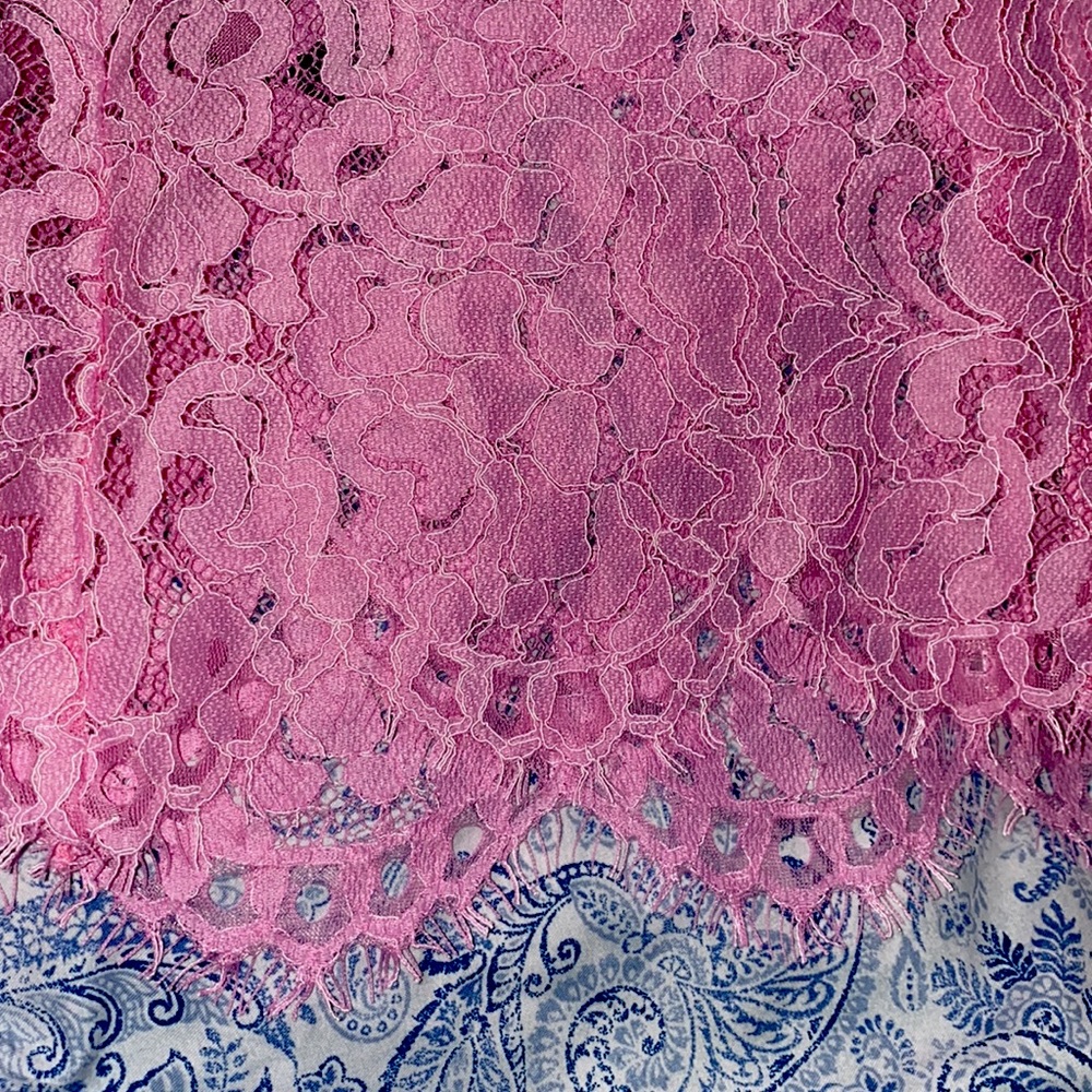 Zara Barbie pink semi sheer lace shirt - Picture 11 of 13